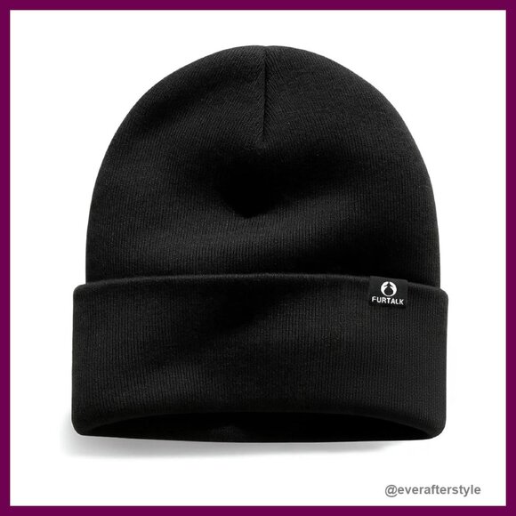 Merino Wool Beanie Double Layer Knitted Winter Hat Unisex Warm Minimal main image 7